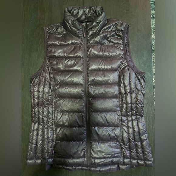 32Degrees Heat Down Filled Vest Large Burgundy - Picture 1 of 3